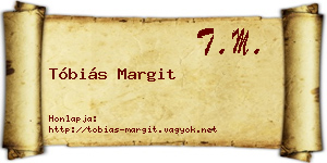 Tóbiás Margit névjegykártya